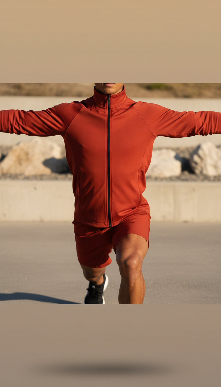 Ember Red Lightweight Zip Jacket